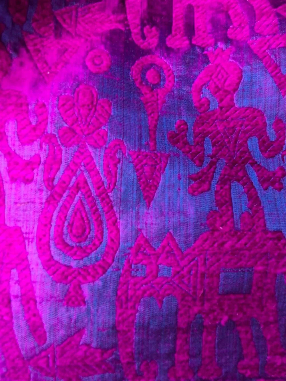 Bold Purple, Red & White Opera Shawl